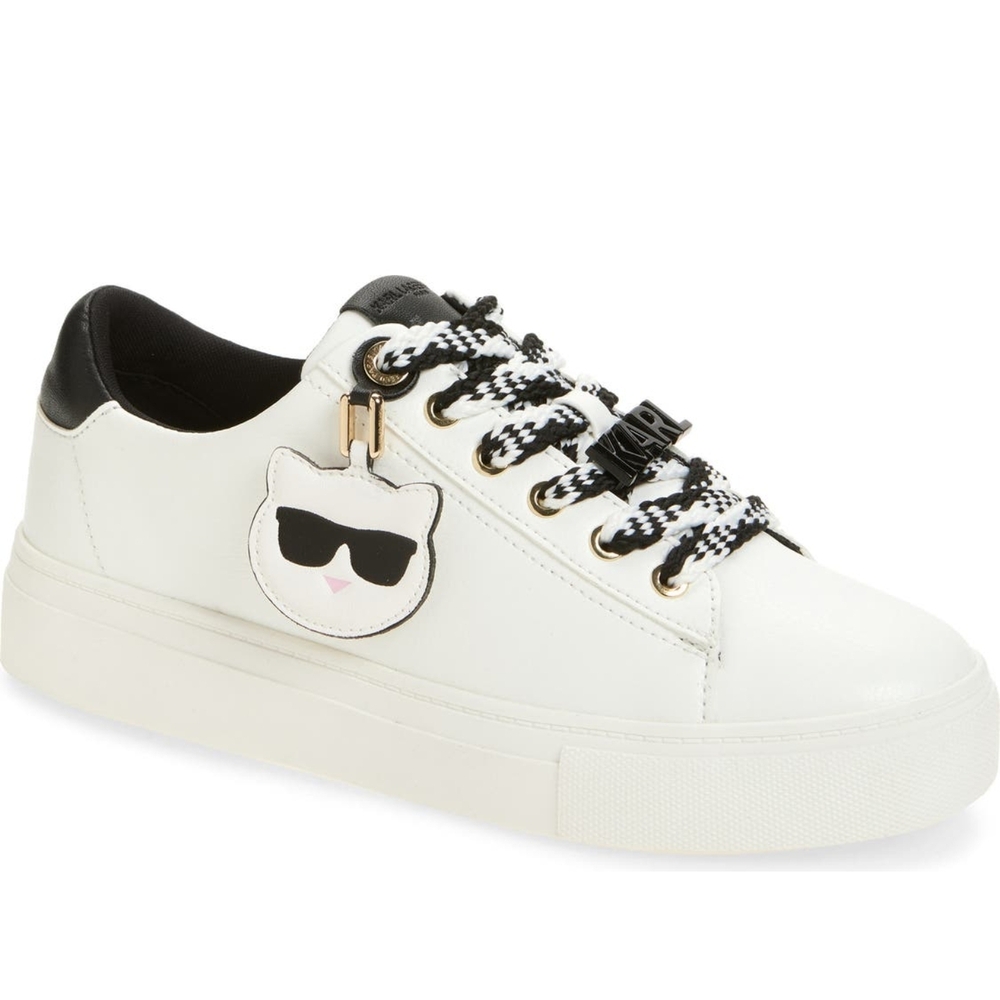 Sold Karl Lagerfeld Paris White Sole Comfy Summer Walking Shoes Sneaker Footwear